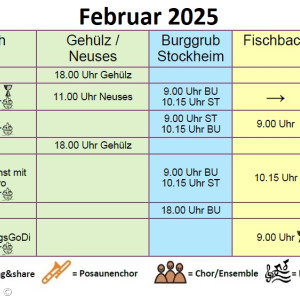 2025 Gottesdienst Plan Region Mitte Februar
